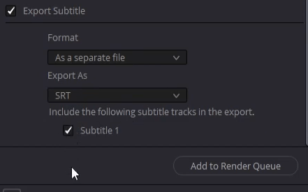 How to Export separate files of Subtitles from DaVinci Resolve 17