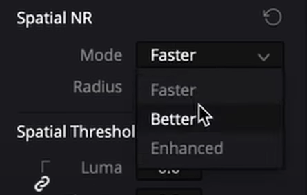 Spatial Noise Reduction and Threshold in DaVinci Resolve 17