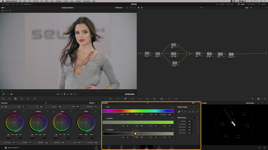 How to use qualifiers in Davinci Resolve 17 (Get Perfect Keys)